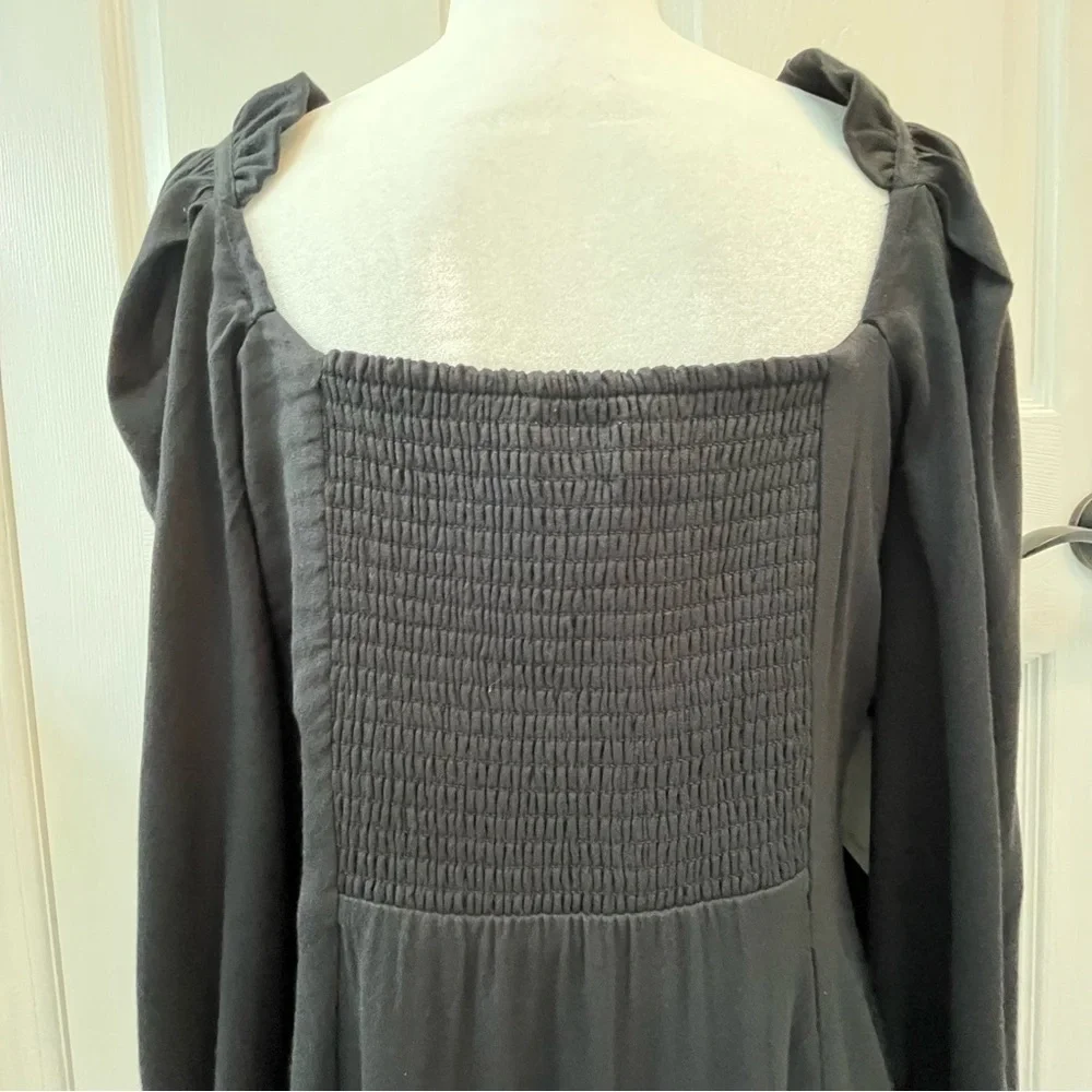 Wilfred Women’s Juliet Corset Novella Black Mini Dress Long Sleeve Ruching 14 - Picture 5 of 17